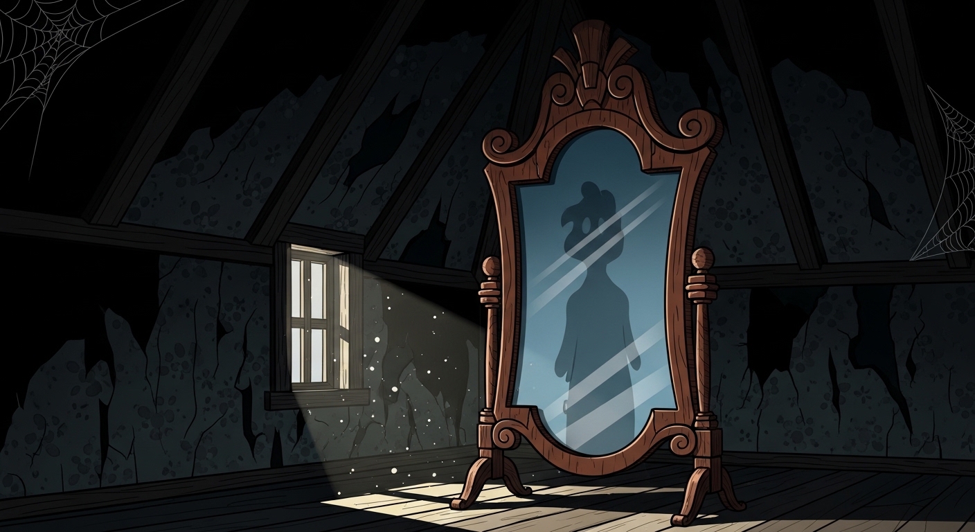 Attic Mirror Shadow Mystery