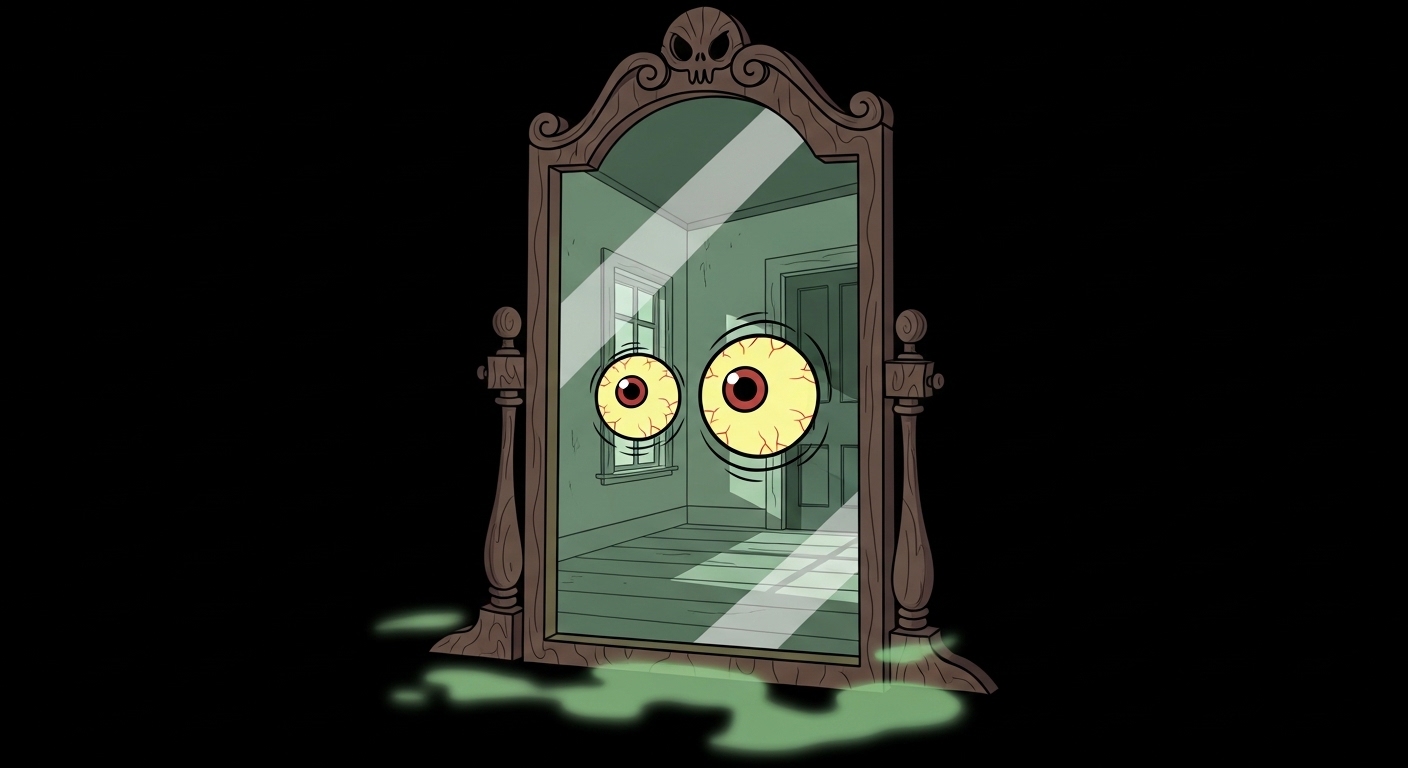 Mirror Mystery Bloodshot Eyes