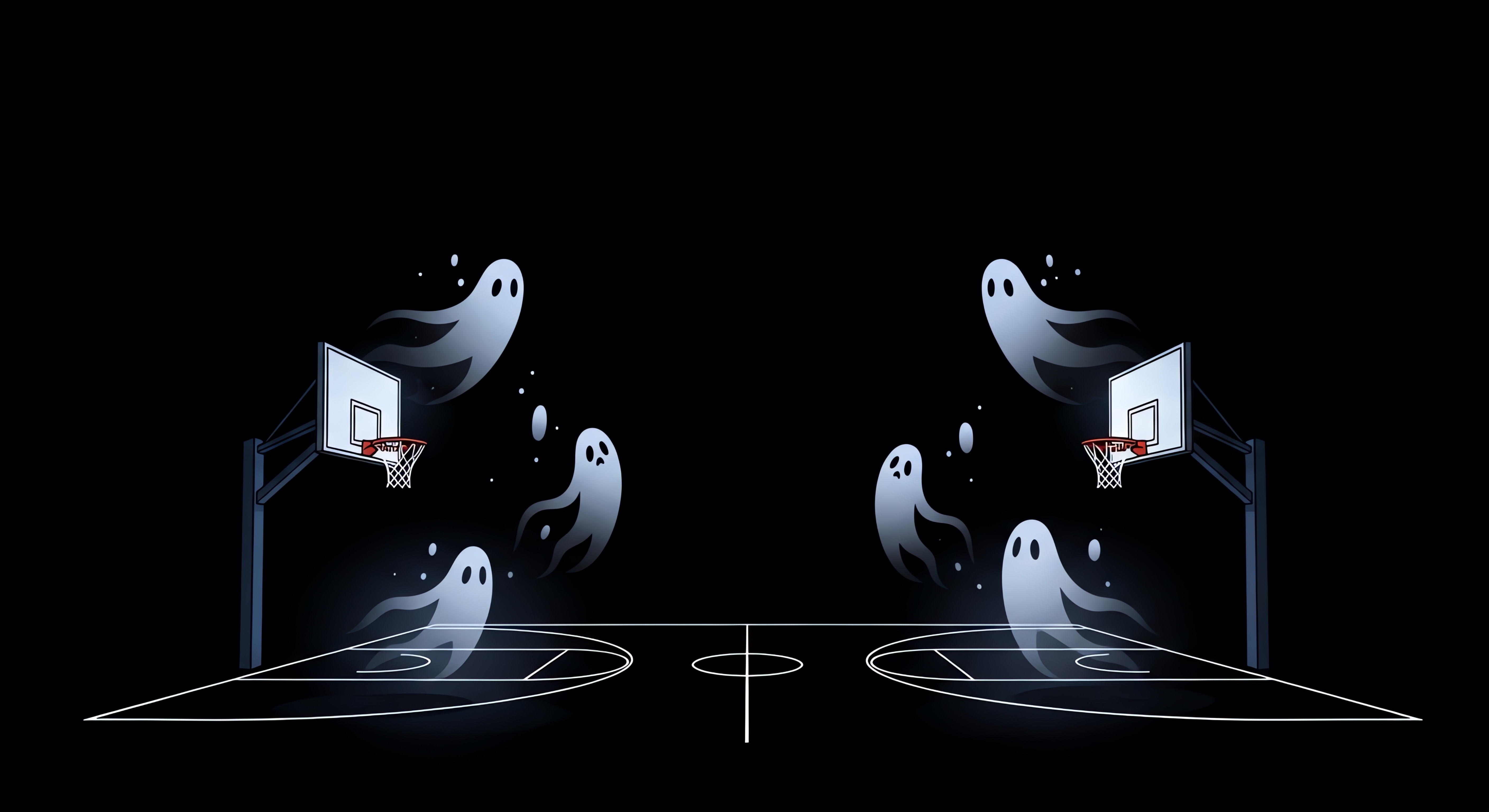 Ghostly basketball game