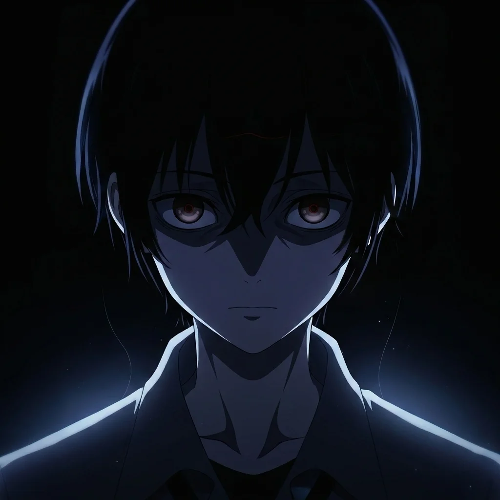 Gothic anime boy horror aesthetic square PFP for Discord and social media haunted wallpaper collection