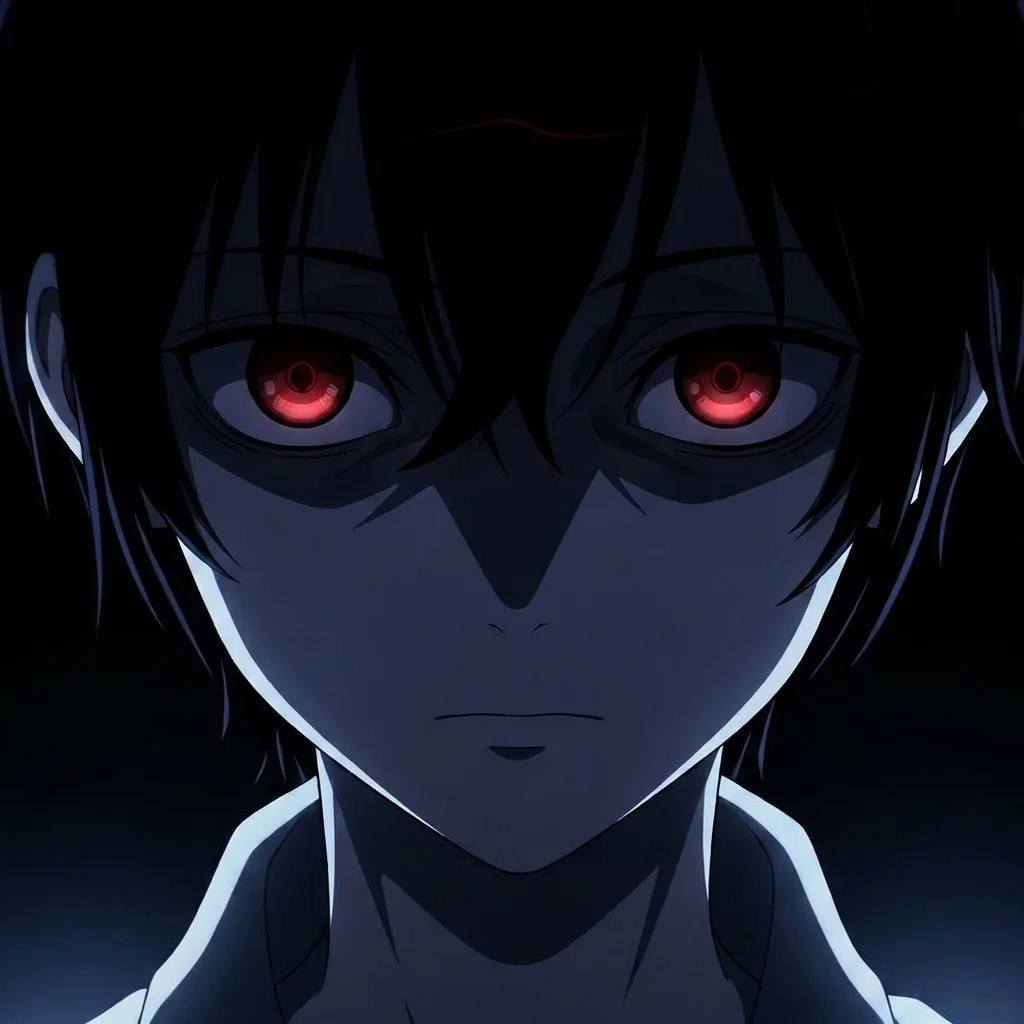 Haunted anime boy red eyes smartwatch wallpaper