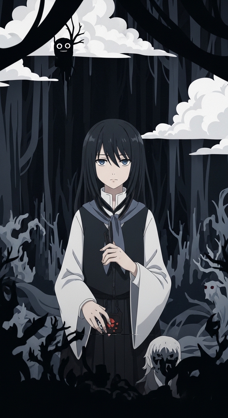 Anime Haunted Forest Wallpaper